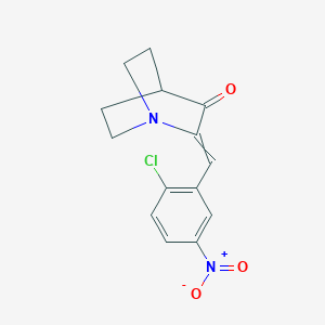 molecular formula C14H13ClN2O3 B11725065 2-[(2-Chloro-5-nitrophenyl)methylidene]-1-azabicyclo[2.2.2]octan-3-one 