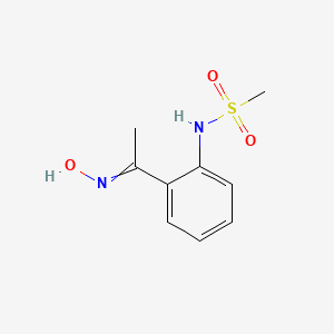 molecular formula C9H12N2O3S B11725067 N-[2-(N-hydroxy-C-methylcarbonimidoyl)phenyl]methanesulfonamide 