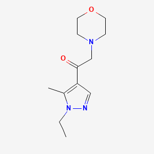 molecular formula C12H19N3O2 B11725073 1-(1-ethyl-5-methyl-1H-pyrazol-4-yl)-2-morpholin-4-ylethanone 