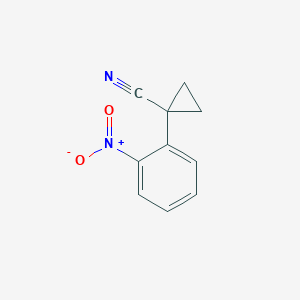 molecular formula C10H8N2O2 B11725088 1-(2-Nitrophenyl)cyclopropanecarbonitrile 