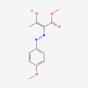 molecular formula C12H14N2O4 B11725107 Methyl 3-hydroxy-2-[2-(4-methoxyphenyl)diazen-1-yl]but-2-enoate 