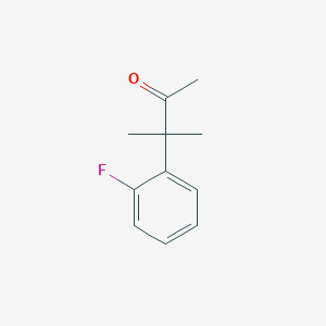 molecular formula C11H13FO B11725163 3-(2-Fluorophenyl)-3-methylbutan-2-one 