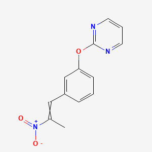 molecular formula C13H11N3O3 B11725164 2-[3-(2-Nitroprop-1-EN-1-YL)phenoxy]pyrimidine 