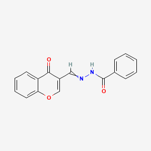 molecular formula C17H12N2O3 B11725177 N'-[(4-oxo-4H-chromen-3-yl)methylidene]benzohydrazide 