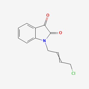 molecular formula C12H10ClNO2 B11725178 1-(4-chlorobut-2-en-1-yl)-2,3-dihydro-1H-indole-2,3-dione 