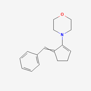 molecular formula C16H19NO B11725188 4-[5-(Phenylmethylidene)cyclopent-1-en-1-yl]morpholine 