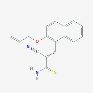 molecular formula C17H14N2OS B11725196 2-Cyano-3-[2-(prop-2-en-1-yloxy)naphthalen-1-yl]prop-2-enethioamide 