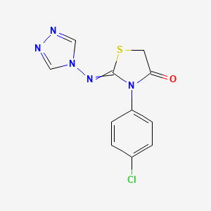 3-(4-Chlorophenyl)-2-(1,2,4-triazol-4-ylimino)-1,3-thiazolidin-4-one