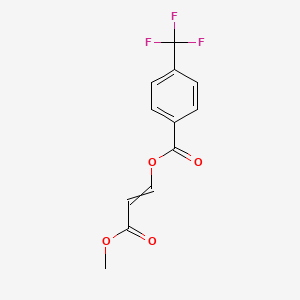 molecular formula C12H9F3O4 B11725233 Methyl 3-[4-(trifluoromethyl)benzoyloxy]prop-2-enoate 