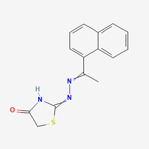 2-(1-Naphthalen-1-ylethylidenehydrazinylidene)-1,3-thiazolidin-4-one