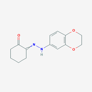 2-[2-(2,3-Dihydro-1,4-benzodioxin-6-yl)hydrazin-1-ylidene]cyclohexan-1-one