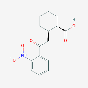 molecular formula C15H17NO5 B11725331 (1S,2R)-2-[2-(2-Nitrophenyl)-2-oxoethyl]cyclohexane-1-carboxylic acid 