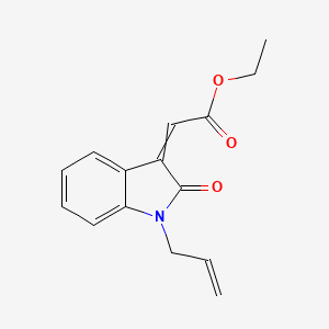 molecular formula C15H15NO3 B11725349 ethyl 2-[2-oxo-1-(prop-2-en-1-yl)-2,3-dihydro-1H-indol-3-ylidene]acetate 