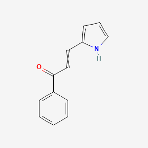 molecular formula C13H11NO B11725359 1-phenyl-3-(1H-pyrrol-2-yl)prop-2-en-1-one 