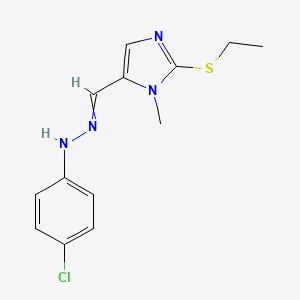 5-{[2-(4-chlorophenyl)hydrazin-1-ylidene]methyl}-2-(ethylsulfanyl)-1-methyl-1H-imidazole