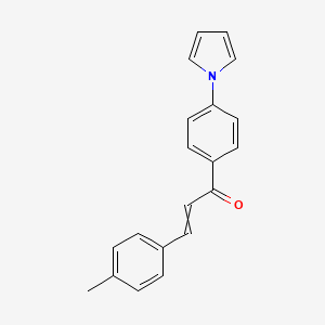 molecular formula C20H17NO B11725392 3-(4-methylphenyl)-1-[4-(1H-pyrrol-1-yl)phenyl]prop-2-en-1-one 