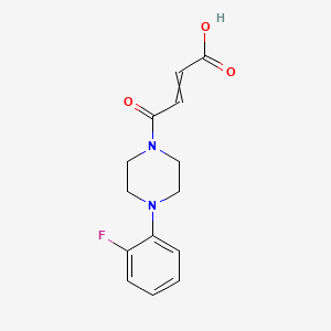 molecular formula C14H15FN2O3 B11725418 4-[4-(2-Fluorophenyl)piperazin-1-yl]-4-oxobut-2-enoic acid 