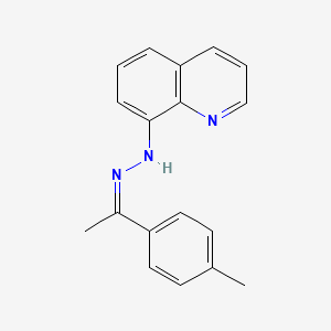 molecular formula C18H17N3 B11725425 8-[(2E)-2-[1-(4-methylphenyl)ethylidene]hydrazin-1-yl]quinoline 