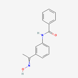 molecular formula C15H14N2O2 B11725431 N-[3-(N-hydroxy-C-methylcarbonimidoyl)phenyl]benzamide 