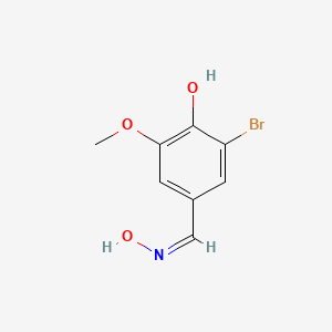 molecular formula C8H8BrNO3 B11725441 2-bromo-4-[(E)-(hydroxyimino)methyl]-6-methoxyphenol 