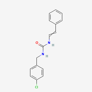 3-[(4-Chlorophenyl)methyl]-1-(2-phenylethenyl)urea