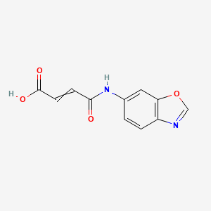 molecular formula C11H8N2O4 B11725514 3-[(1,3-Benzoxazol-6-yl)carbamoyl]prop-2-enoic acid 