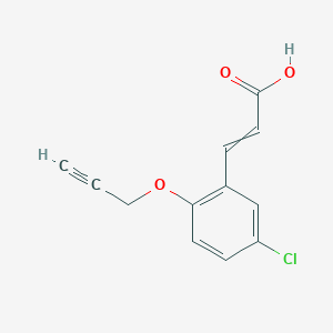 molecular formula C12H9ClO3 B11725528 3-[5-Chloro-2-(prop-2-yn-1-yloxy)phenyl]prop-2-enoic acid CAS No. 400751-42-0