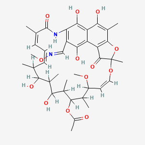 B1172555 Rifamycin, 3-[(methoxyimino)methyl]- CAS No. 13292-54-1
