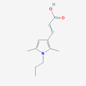 molecular formula C12H17NO2 B11725551 3-(2,5-Dimethyl-1-propylpyrrol-3-yl)prop-2-enoic acid 