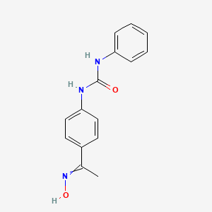 molecular formula C15H15N3O2 B11725591 1-[4-(N-hydroxy-C-methylcarbonimidoyl)phenyl]-3-phenylurea 