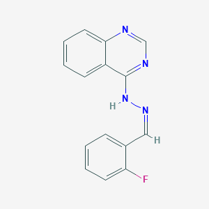 molecular formula C15H11FN4 B11725592 4-[(2E)-2-[(2-fluorophenyl)methylidene]hydrazin-1-yl]quinazoline 