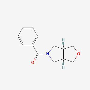 molecular formula C13H15NO2 B11725599 5-Benzoylhexahydro-1H-furo(3,4-c)pyrrole CAS No. 56391-55-0