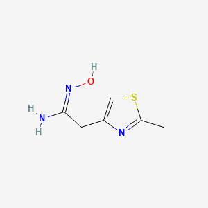 (E)-N'-hydroxy-2-(2-methyl-1,3-thiazol-4-yl)ethenimidamide