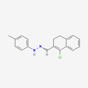 molecular formula C18H17ClN2 B11725635 1-[(1-Chloro-3,4-dihydronaphthalen-2-YL)methylidene]-2-(4-methylphenyl)hydrazine 