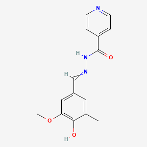 N'-[(4-hydroxy-3-methoxy-5-methylphenyl)methylidene]pyridine-4-carbohydrazide