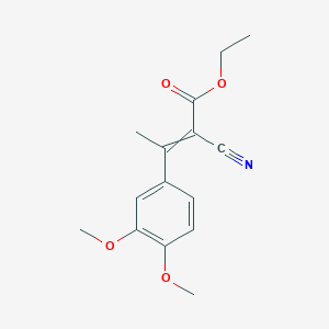 ethyl 2-cyano-3-(3,4-dimethoxyphenyl)but-2-enoate