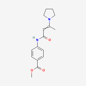 Methyl 4-[3-(pyrrolidin-1-YL)but-2-enamido]benzoate