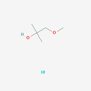 molecular formula C5H12HfO2 B11725664 1-Methoxy-2-methylpropan-2-ol hafnium 