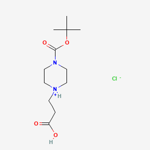 4-[(Tert-butoxy)carbonyl]-1-(2-carboxyethyl)piperazin-1-ium chloride