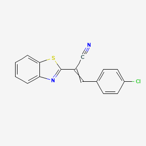 2-(1,3-Benzothiazol-2-yl)-3-(4-chlorophenyl)prop-2-enenitrile