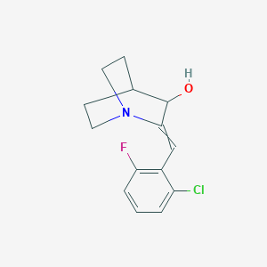 2-[(2-Chloro-6-fluorophenyl)methylidene]-1-azabicyclo[2.2.2]octan-3-ol