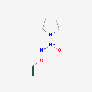 molecular formula C6H11N3O2 B11725723 Ethenoxyimino-oxido-pyrrolidin-1-ylazanium 