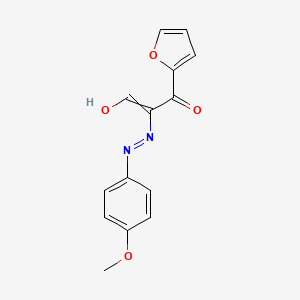 1-(Furan-2-yl)-3-hydroxy-2-[2-(4-methoxyphenyl)diazen-1-yl]prop-2-en-1-one