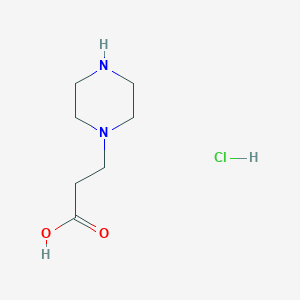 molecular formula C7H15ClN2O2 B11725729 3-(Piperazin-1-yl)propanoic acid hydrochloride 