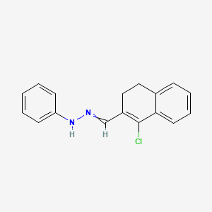 1-[(1-Chloro-3,4-dihydronaphthalen-2-yl)methylidene]-2-phenylhydrazine