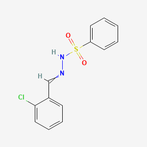 molecular formula C13H11ClN2O2S B11725776 N'-[(2-chlorophenyl)methylidene]benzenesulfonohydrazide 