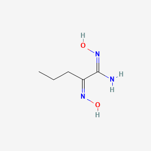 molecular formula C5H11N3O2 B11725783 (Z,2E)-N'-Hydroxy-2-(hydroxyimino)pentanimidamide 