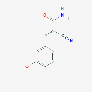 molecular formula C11H10N2O2 B11725802 2-Cyano-3-(3-methoxyphenyl)prop-2-enamide 