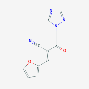 2-[(furan-2-yl)methylidene]-4-methyl-3-oxo-4-(1H-1,2,4-triazol-1-yl)pentanenitrile