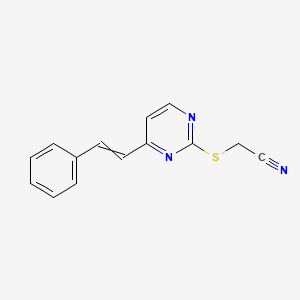 2-{[4-(2-Phenylethenyl)pyrimidin-2-yl]sulfanyl}acetonitrile